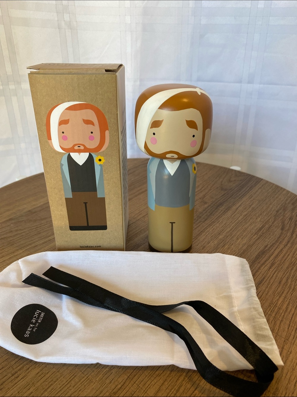 Kokeshi “Vincent” Van Gogh Doll Figure Sketch.inc for Lucie Kaas Size 14.5cm NEW